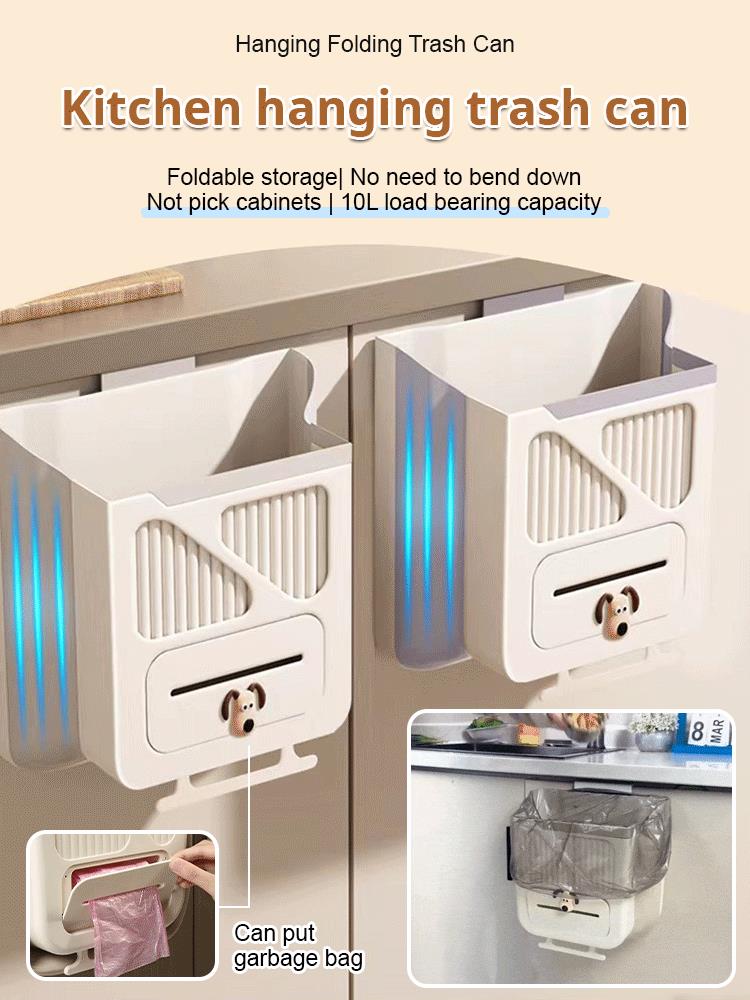 🏆Surprise Price: Only £10.99!!!⏰Foldable Hanging Trash Can – Space Saving, Leak Proof & Easy to Clean🧼