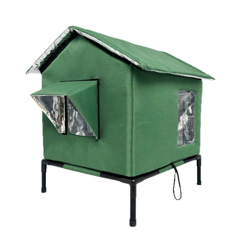 ⏰🔥LIMITED TIME 50% OFF! 🐈 All-Weather Elevated Outdoor Cat House – Waterproof, Insulated & Foldable for Cozy Comfort 🌧️✨~~~~~