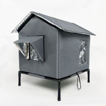 ⏰🔥LIMITED TIME 50% OFF! 🐈 All-Weather Elevated Outdoor Cat House – Waterproof, Insulated & Foldable for Cozy Comfort 🌧️✨~~~~~