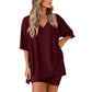 Women's Lounge V-Neck Top & Shorts Set