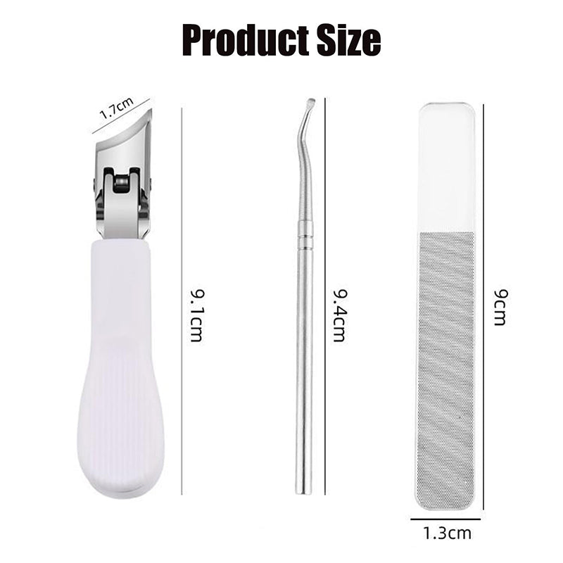 Wide Jaw Opening Anti-Splash Slanted Nail Clipper