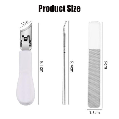 Wide Jaw Opening Anti-Splash Slanted Nail Clipper
