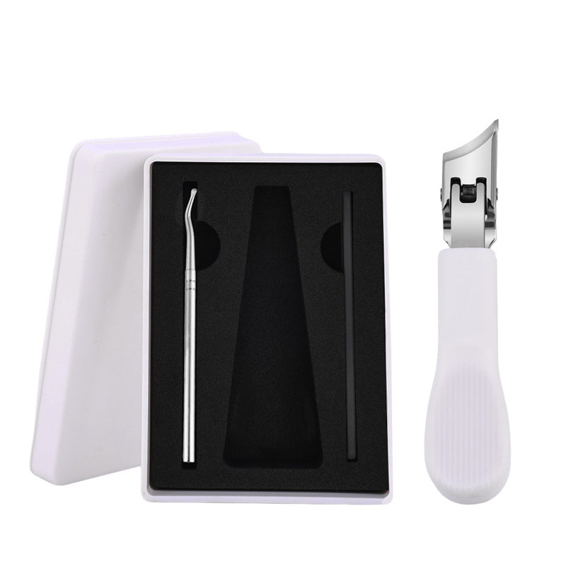 Wide Jaw Opening Anti-Splash Slanted Nail Clipper