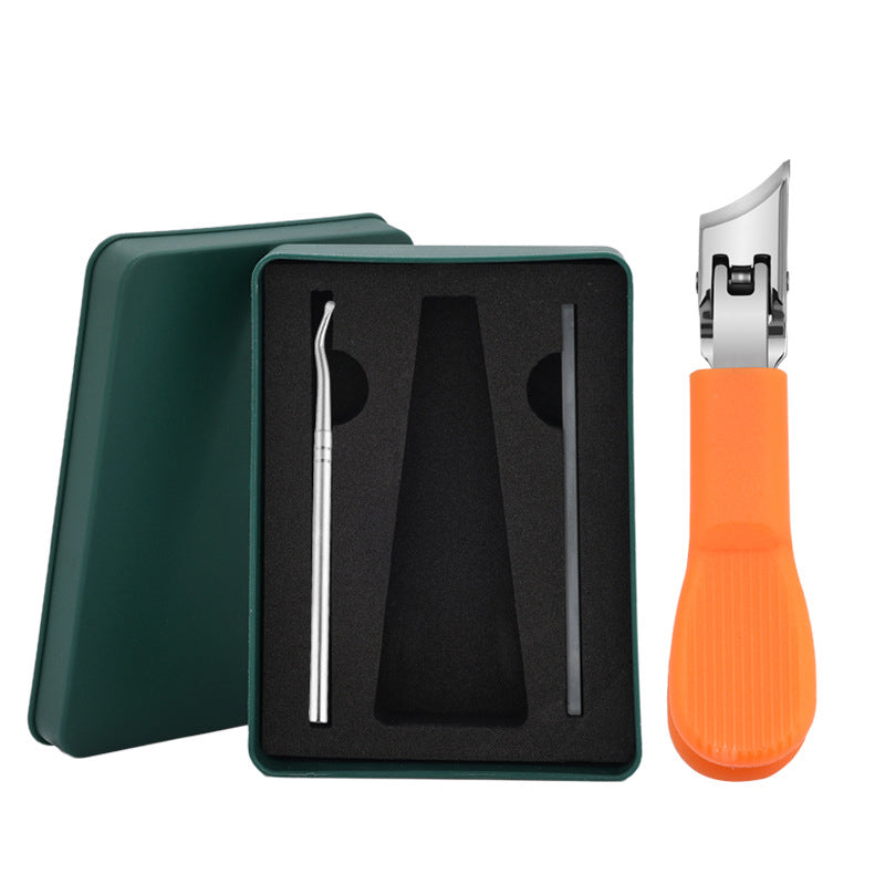Wide Jaw Opening Anti-Splash Slanted Nail Clipper