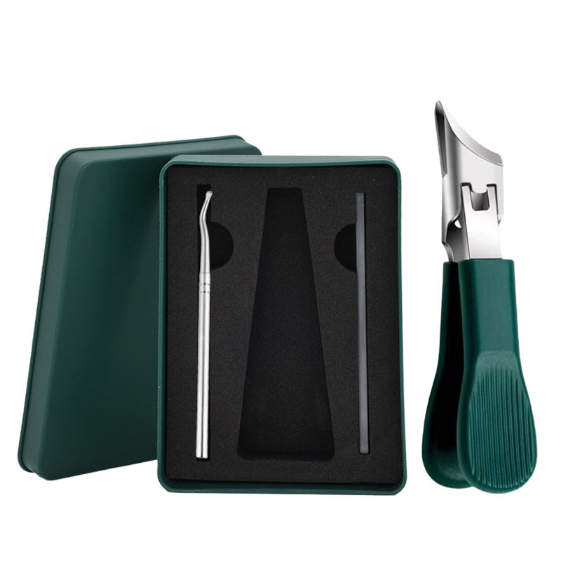 Wide Jaw Opening Anti-Splash Slanted Nail Clipper