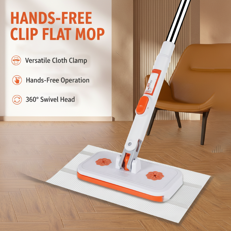 🔥Limited Time 50% OFF！✨️Maximal Cleaning Power！Multi-Functional Hands-Free Clip Flat Mop