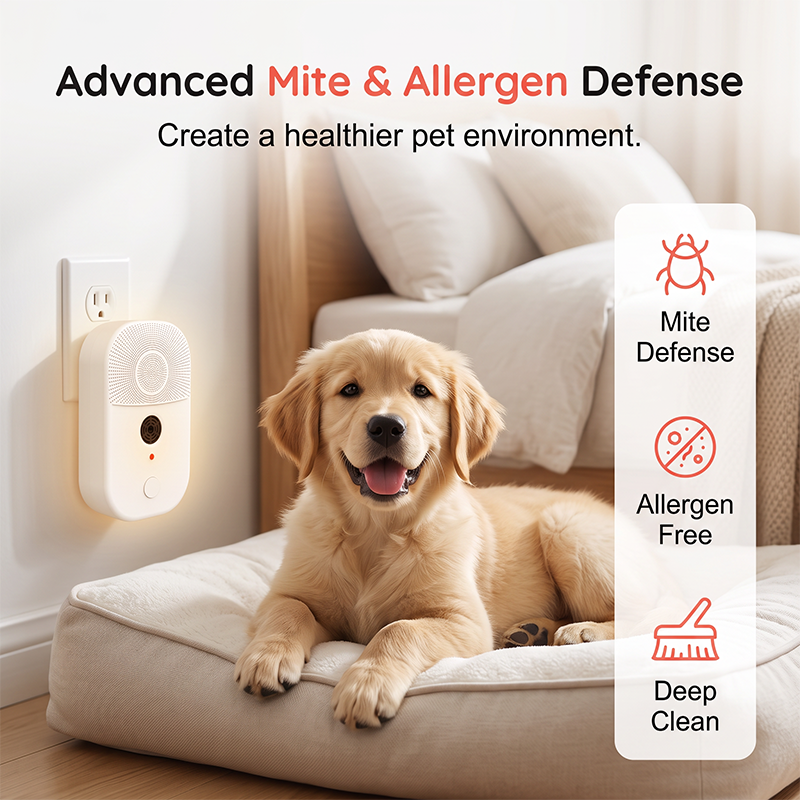 🔥🎁 New Product 50% Off 🔥 2-in-1 Pet Air Purifier & Ultrasonic Anti-Mite Device