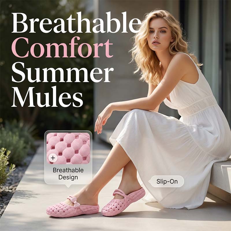 ⏳Limited-time 50% off⏰Women's Closed-Toe Breathable Mules🥿