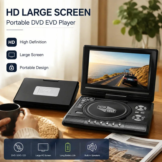 🔥2026 New Upgrade ＆ Hot Sale🔥 7.8" HD Portable DVD/EVD Player📺