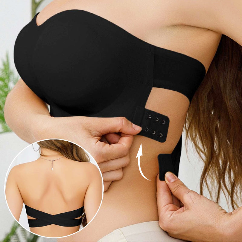 Women's Strapless Wireless Bra with Side Closure