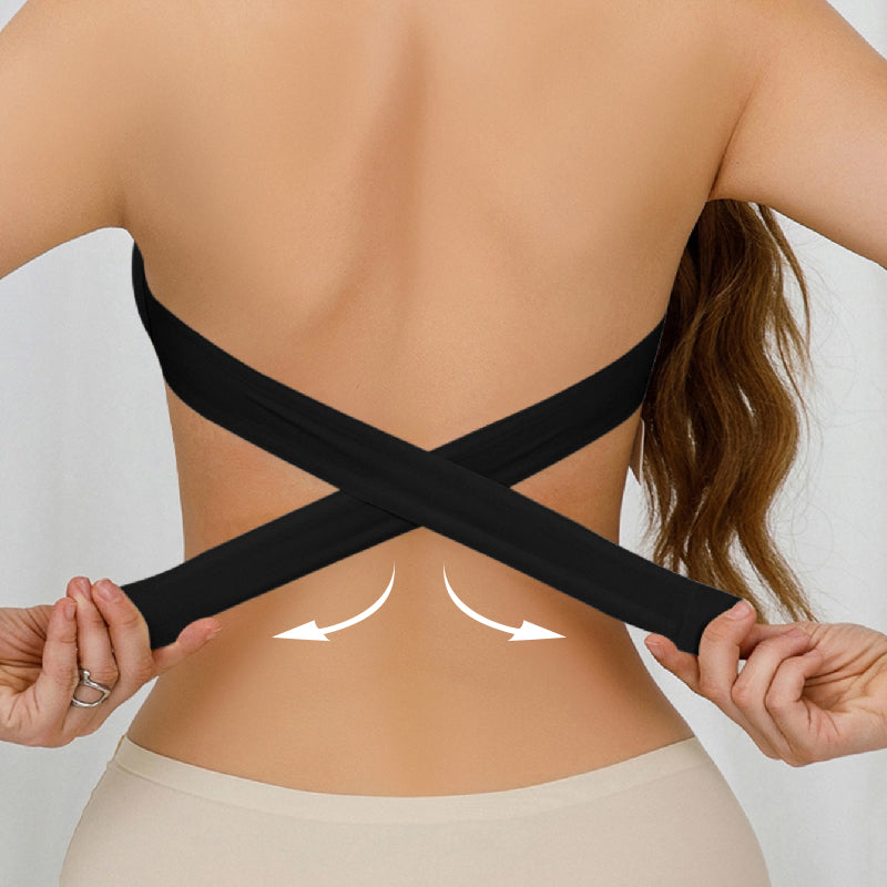 Women's Strapless Wireless Bra with Side Closure