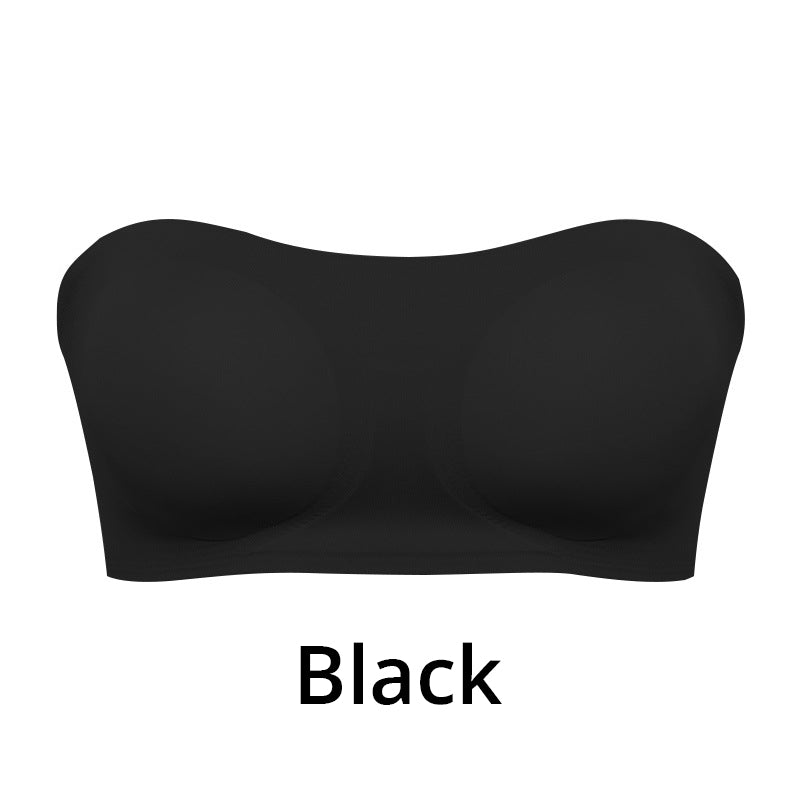 Women's Strapless Wireless Bra with Side Closure