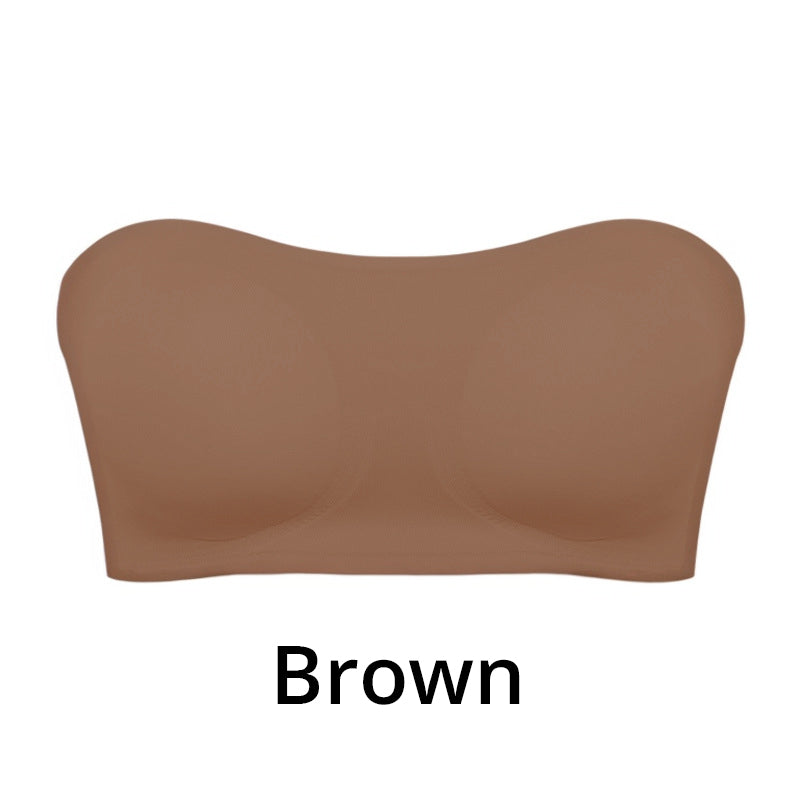 Women's Strapless Wireless Bra with Side Closure