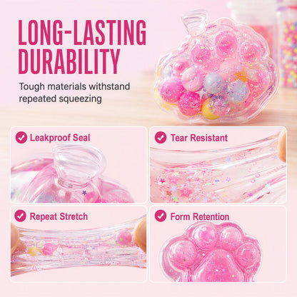 DIY Fried Ice Squishy Toy Kit with Cat Claw Design for Kids