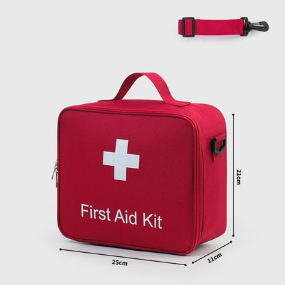 Portable Large Capacity First Aid Bag with Shoulder Strap