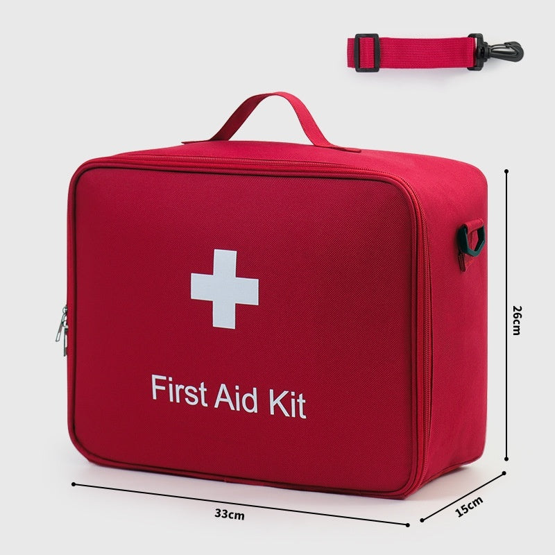Portable Large Capacity First Aid Bag with Shoulder Strap