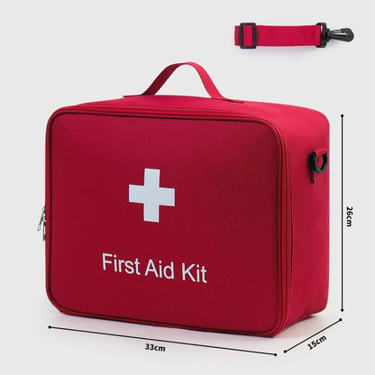 Portable Large Capacity First Aid Bag with Shoulder Strap