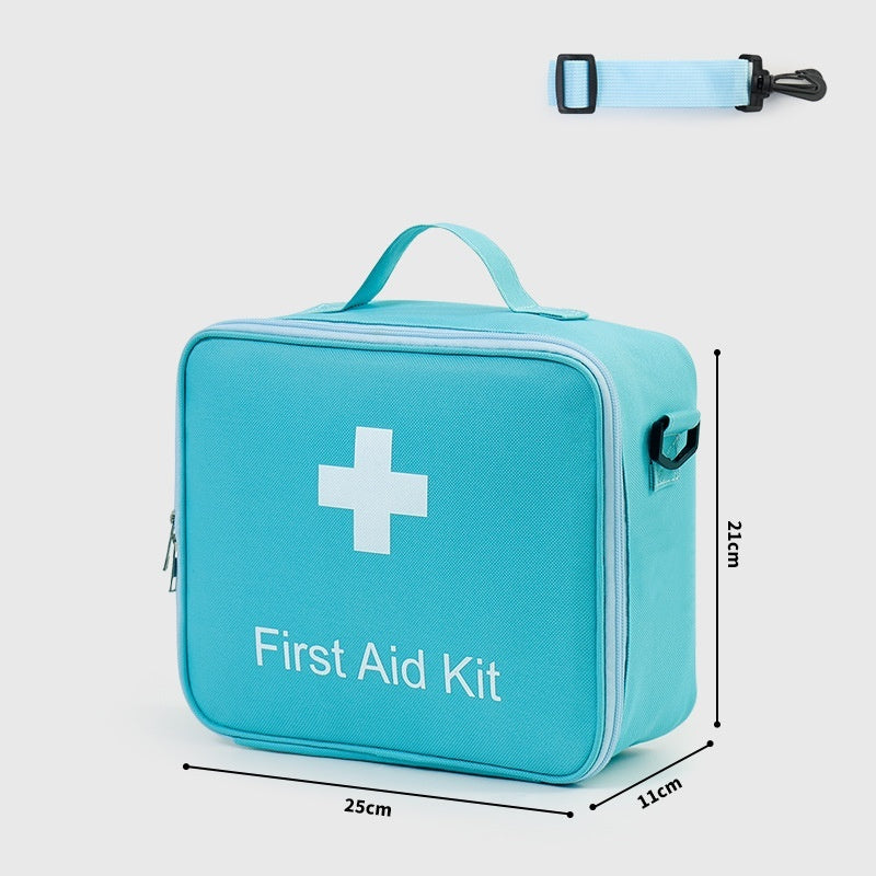 Portable Large Capacity First Aid Bag with Shoulder Strap