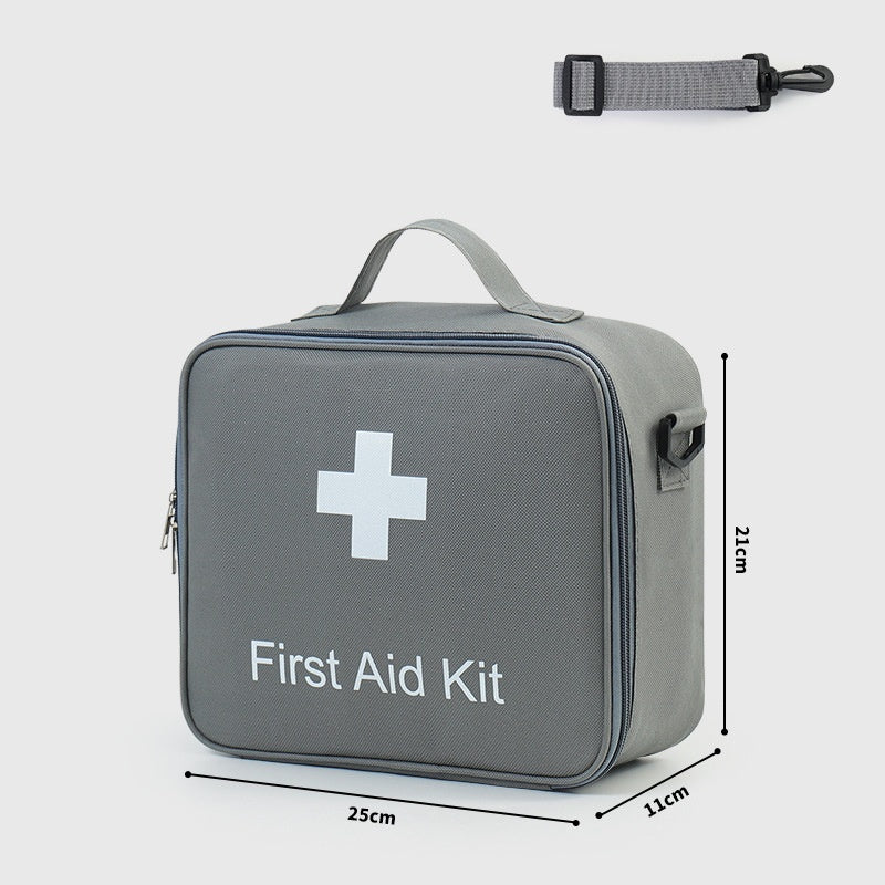 Portable Large Capacity First Aid Bag with Shoulder Strap