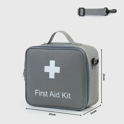 Portable Large Capacity First Aid Bag with Shoulder Strap