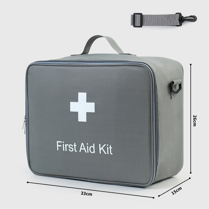 Portable Large Capacity First Aid Bag with Shoulder Strap