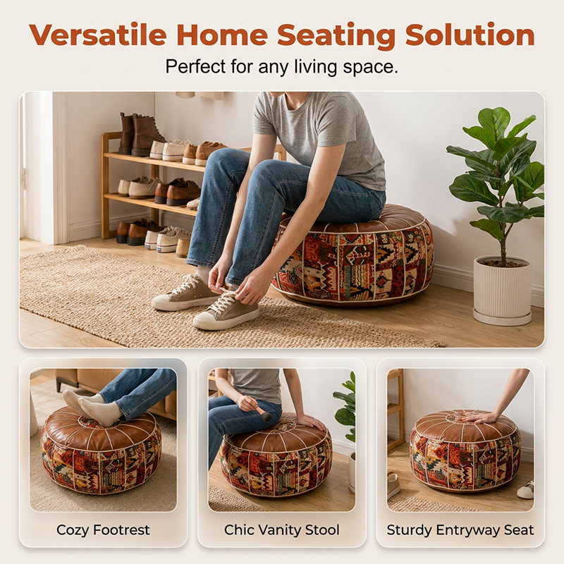 Multifunctional Storage Ottoman Pouf