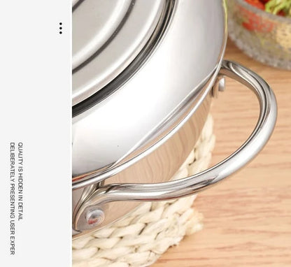 🎁2026 New Arrivals 50% OFF💥201 Stainless Steel Tempura Fryer Pot – Thermometer, Drain Rack, Deep‑Body ✨