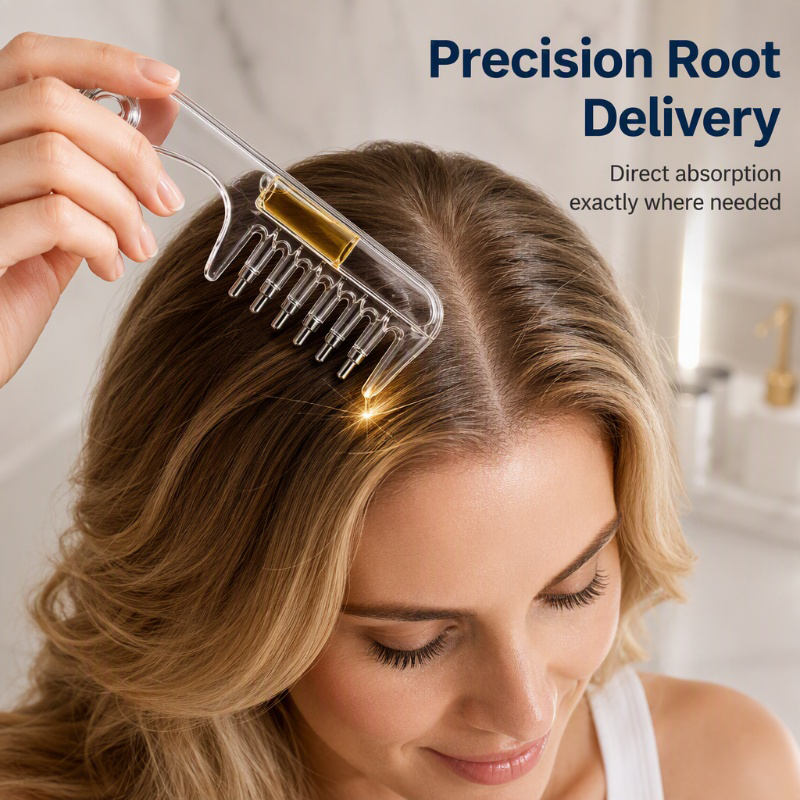 Transparent Hair Oil Applicator Comb
