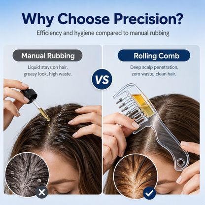 Transparent Hair Oil Applicator Comb
