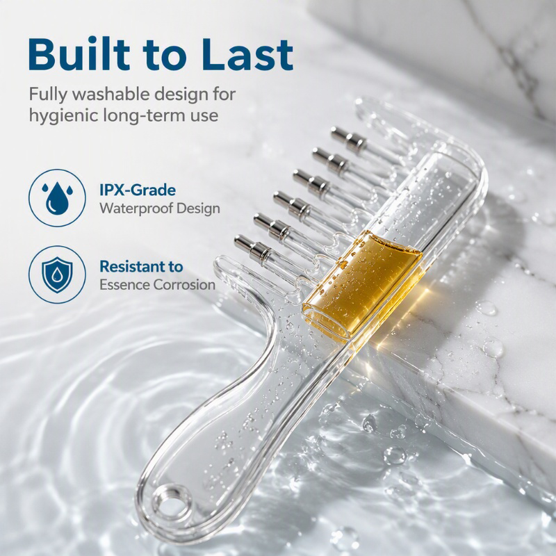 Transparent Hair Oil Applicator Comb