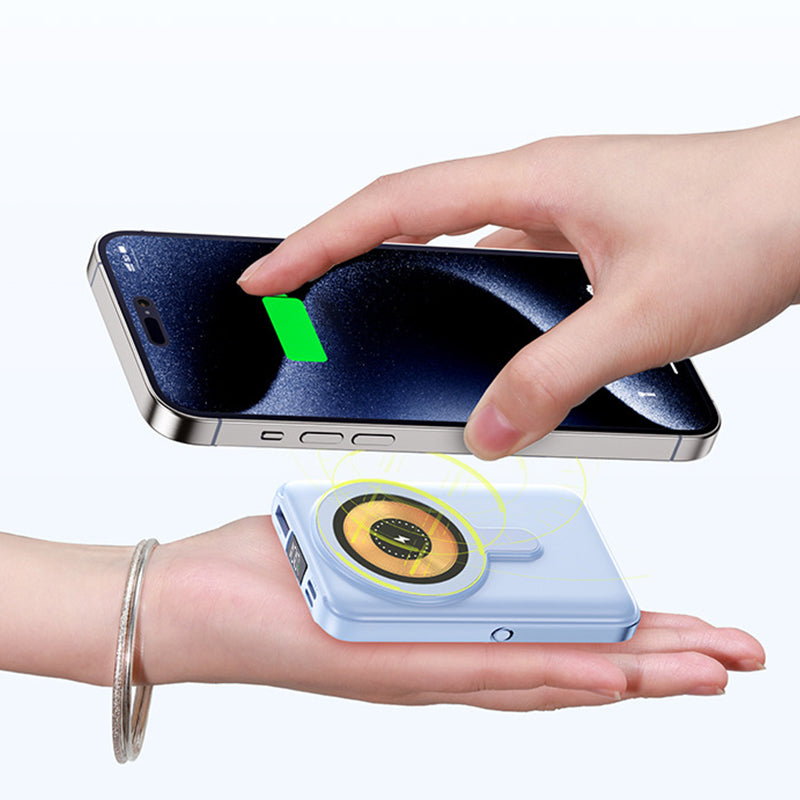 📱Magnetic Power Bank With Stand & Cable