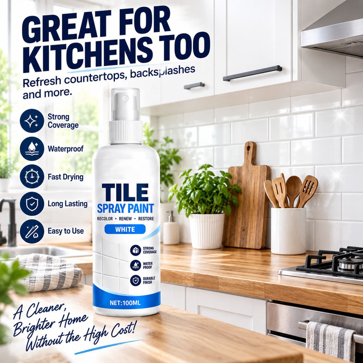 Tile Renewal Spray Paint – Recolor & Refresh