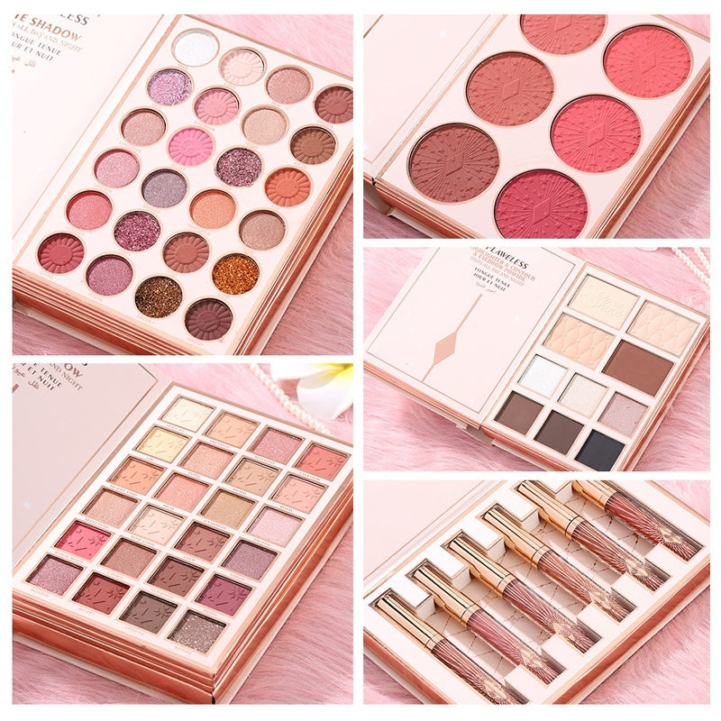 ⏳LAST DAY SALE 50% OFF!!🎁✨ Magic Makeup Book – All-in-One Cosmetic Palette with Eyeshadows, Blush, Highlighter & Lip Gloss | Perfect Christmas Gift for Her 🎄
