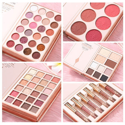 ⏳LAST DAY SALE 50% OFF!!🎁✨ Magic Makeup Book – All-in-One Cosmetic Palette with Eyeshadows, Blush, Highlighter & Lip Gloss | Perfect Christmas Gift for Her 🎄