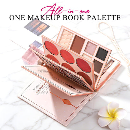 ⏳LAST DAY SALE 50% OFF!!🎁✨ Magic Makeup Book – All-in-One Cosmetic Palette with Eyeshadows, Blush, Highlighter & Lip Gloss | Perfect Christmas Gift for Her 🎄