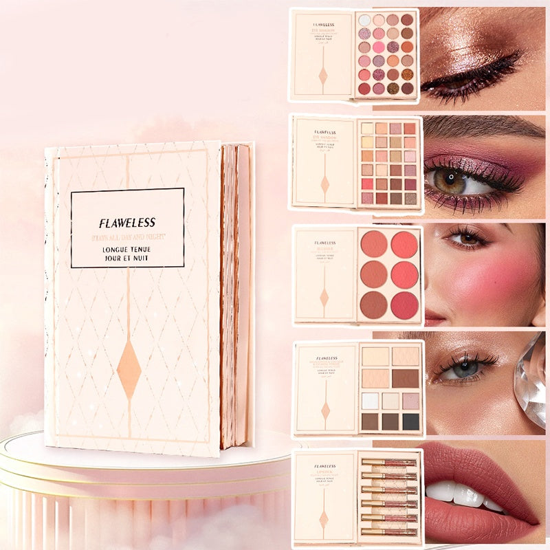 ⏳LAST DAY SALE 50% OFF!!🎁✨ Magic Makeup Book – All-in-One Cosmetic Palette with Eyeshadows, Blush, Highlighter & Lip Gloss | Perfect Christmas Gift for Her 🎄