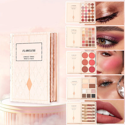 ⏳LAST DAY SALE 50% OFF!!🎁✨ Magic Makeup Book – All-in-One Cosmetic Palette with Eyeshadows, Blush, Highlighter & Lip Gloss | Perfect Christmas Gift for Her 🎄