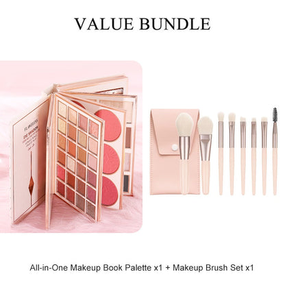 ⏳LAST DAY SALE 50% OFF!!🎁✨ Magic Makeup Book – All-in-One Cosmetic Palette with Eyeshadows, Blush, Highlighter & Lip Gloss | Perfect Christmas Gift for Her 🎄
