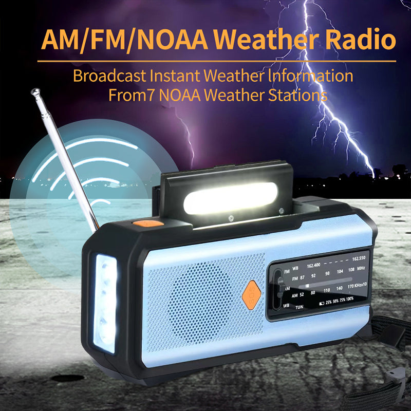 🔥Prepare for a power cut！！Solar Hand-Crank Emergency Weather Radio