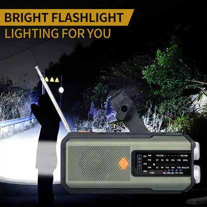 🔥Prepare for a power cut！！Solar Hand-Crank Emergency Weather Radio