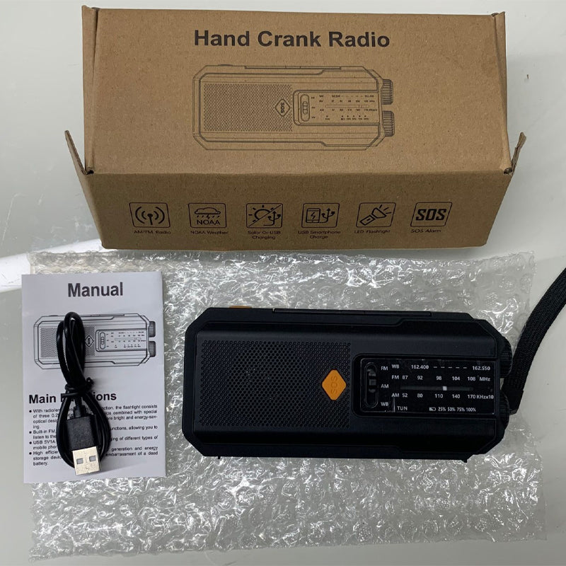 🔥Prepare for a power cut！！Solar Hand-Crank Emergency Weather Radio