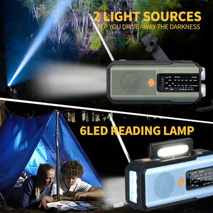 🔥Prepare for a power cut！！Solar Hand-Crank Emergency Weather Radio
